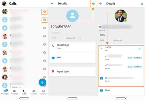 Intermedia Unite Mobile App: Call History.